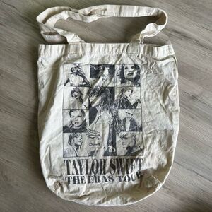 Taylor Swift The Eras Tour Dates Locations Grid Print Canvas Tote Bag